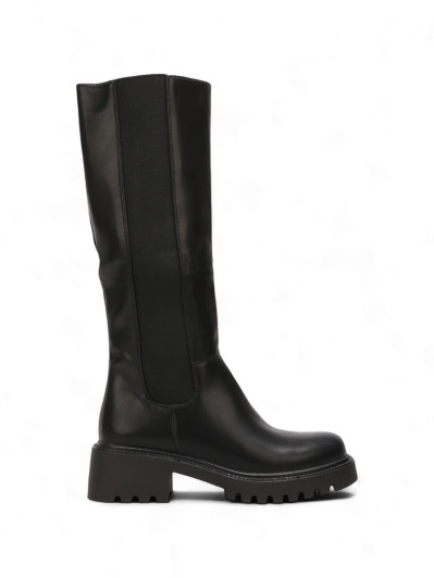 Bottes Chelsea à talon carré noires