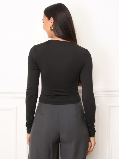 Crop top basique satiné