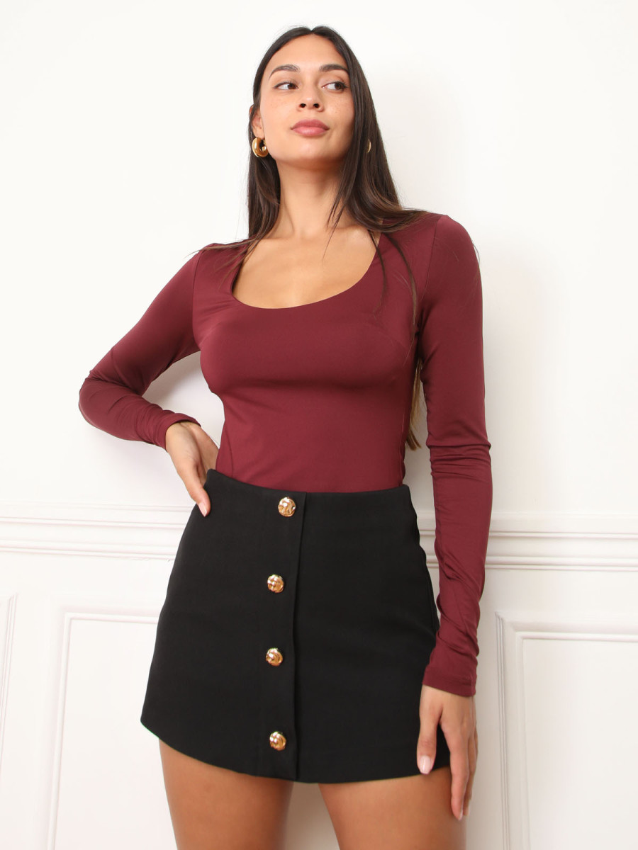 Crop top basique satiné