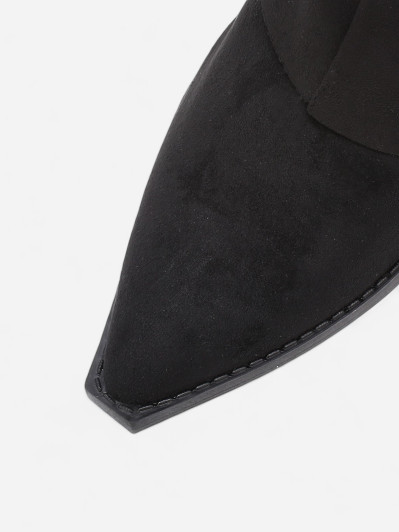 Bottines santiags à revers strass