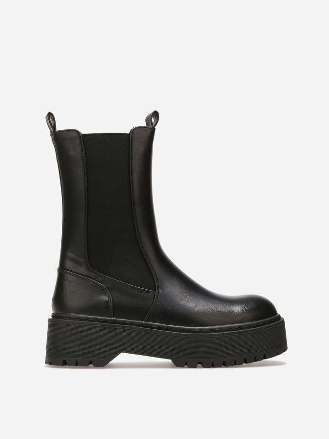 Bottines Chelsea hautes à plateforme
