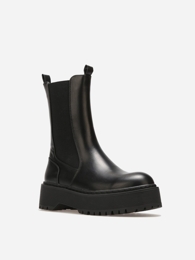 Bottines Chelsea hautes à plateforme