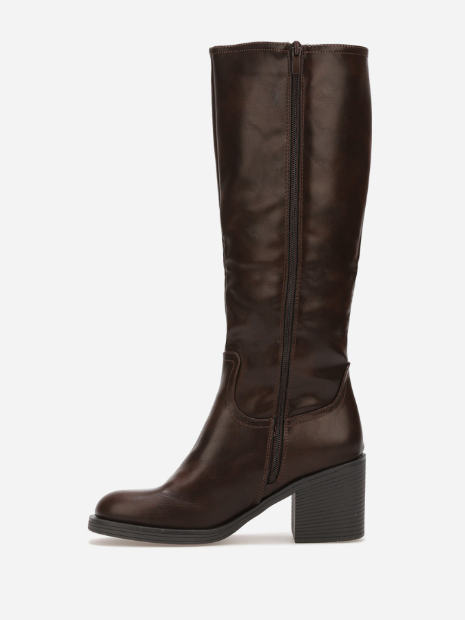 Bottes à talon carré moyen