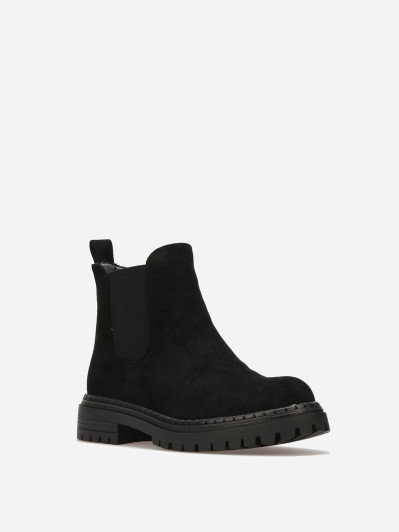 Bottines Chelsea en suédine avec surpiqûres