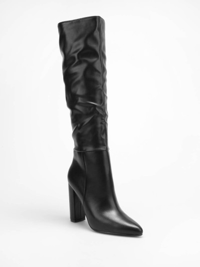 Bottes pointues à talon haut noires