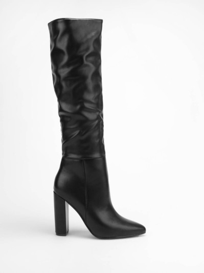 Bottes pointues à talon haut noires