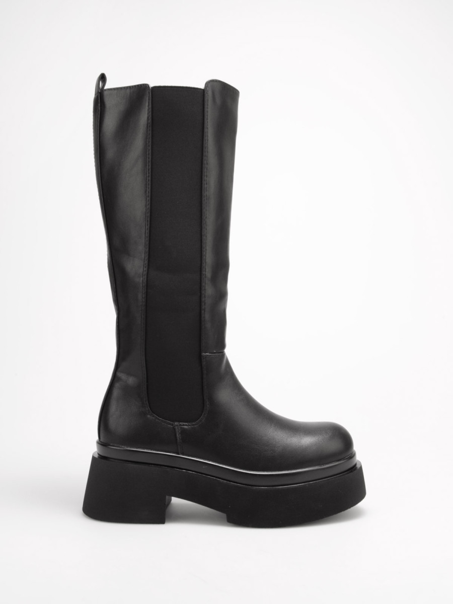 Bottes Chelsea à plateforme XXL noires