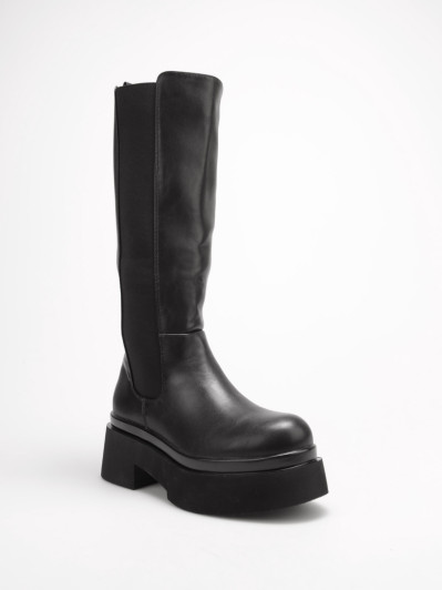 Bottes Chelsea à plateforme XXL noires