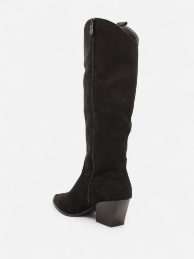Bottes Western noires à Talon Carré – Style Cowgirl Chic