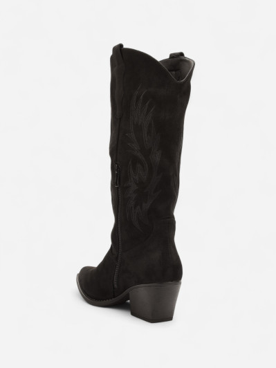 Bottes Western Femme Suédine noires
