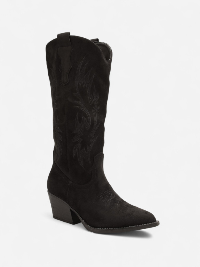 Bottes Western Femme Suédine noires