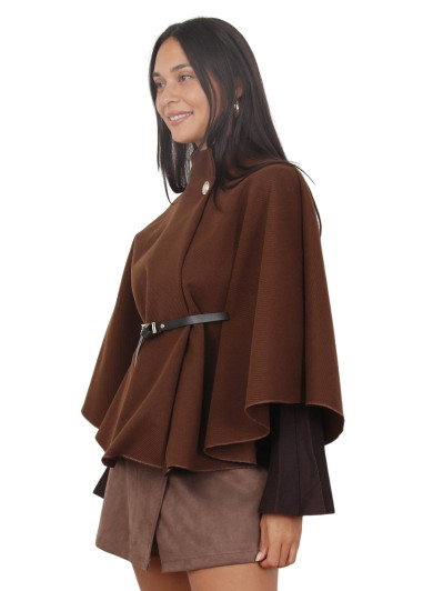 Cape ceinturée avec boutons