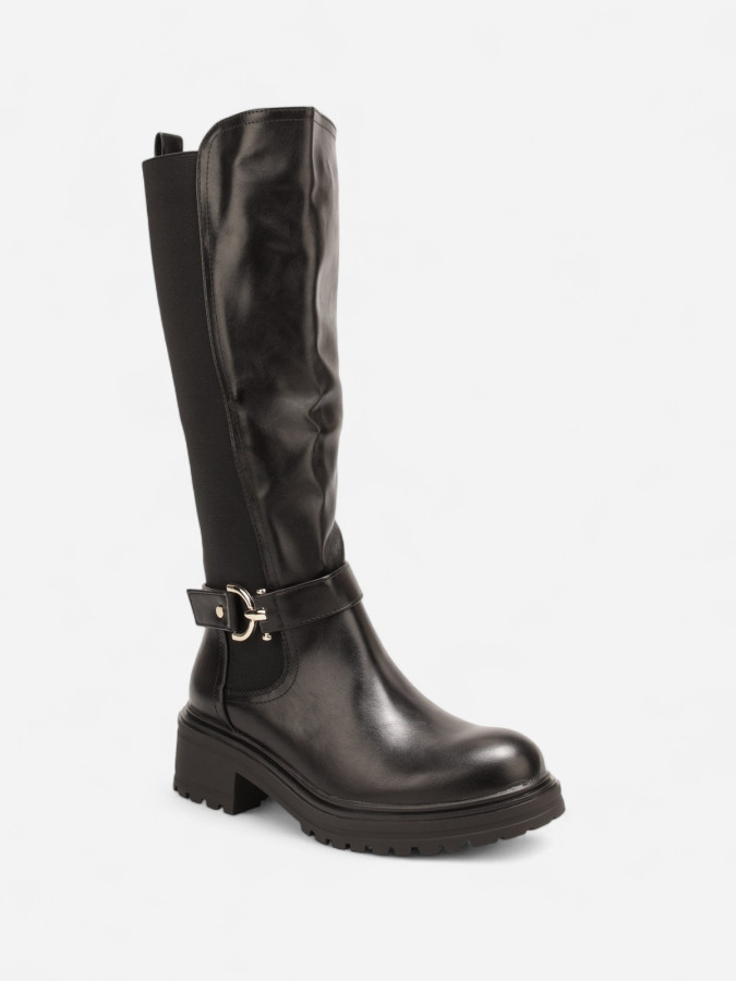 Bottes cavalières chelsea à petit talon