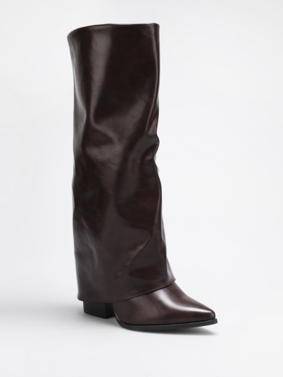 Bottes pointues marron à fourreau