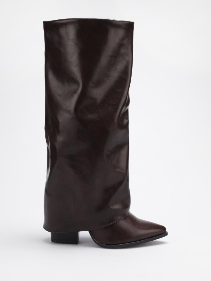 Bottes pointues marron à fourreau