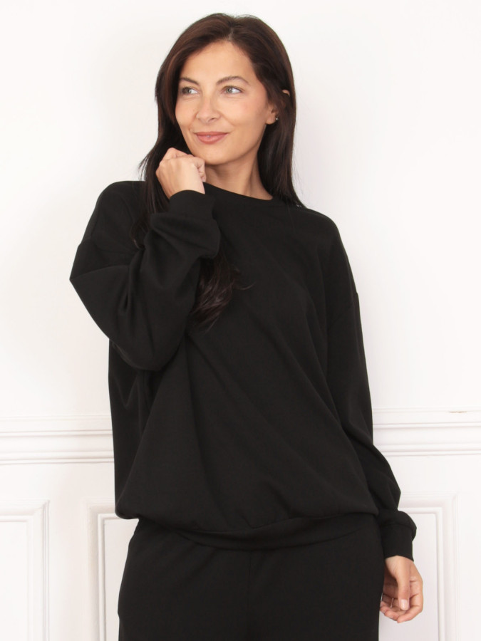 Sweat basique oversize noir