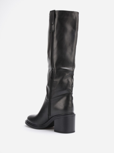 Bottes style cavalières à talon moyen