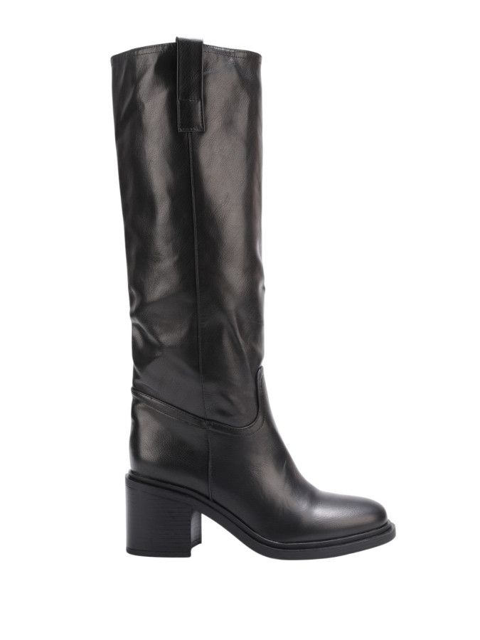 Bottes style cavalières à talon moyen