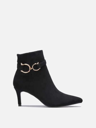 Bottines pointues à boucle métallique