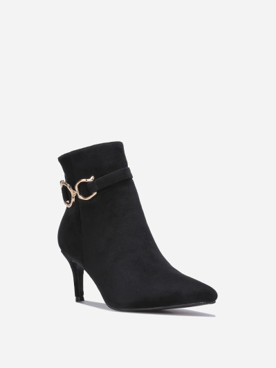 Bottines pointues à boucle métallique