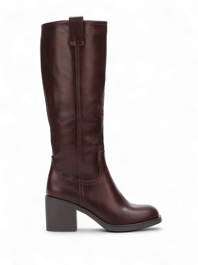 Bottes à talon carré moyen