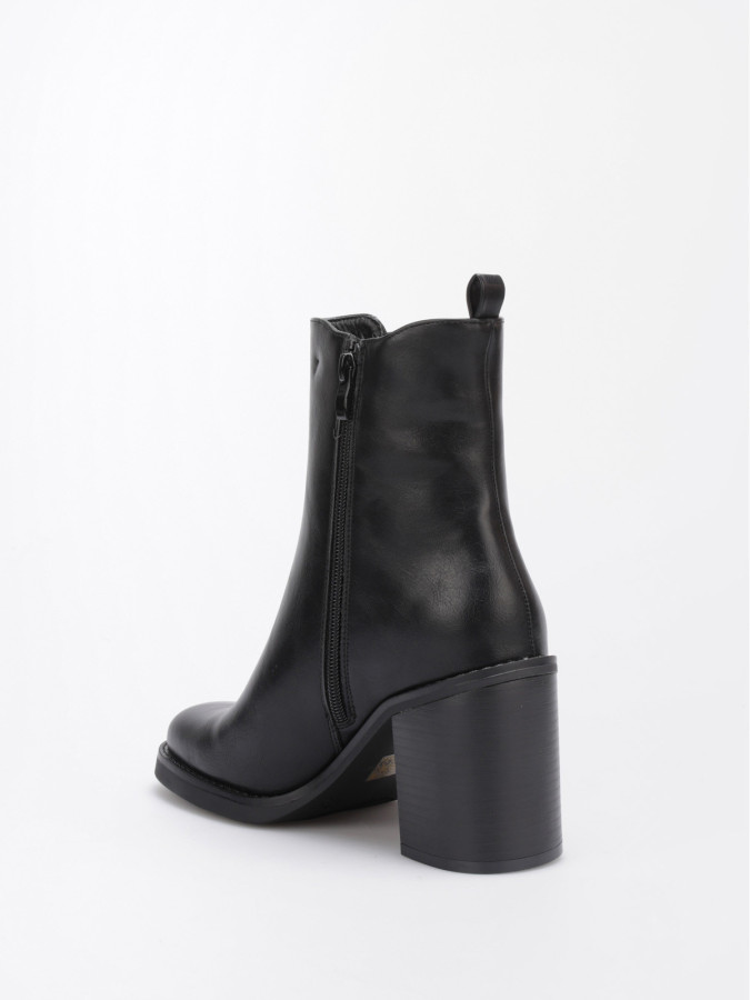 Bottines à talon style Chelsea noires