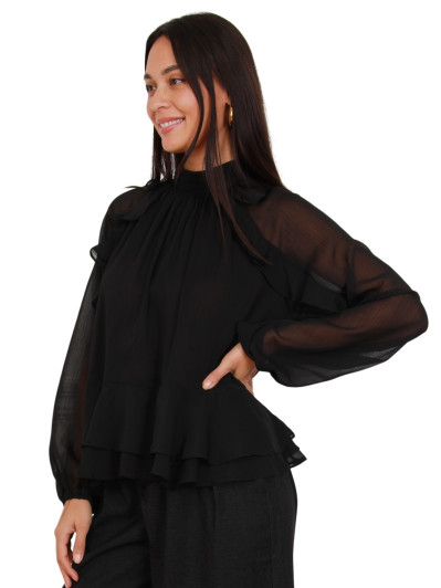 Blouse ample à volants