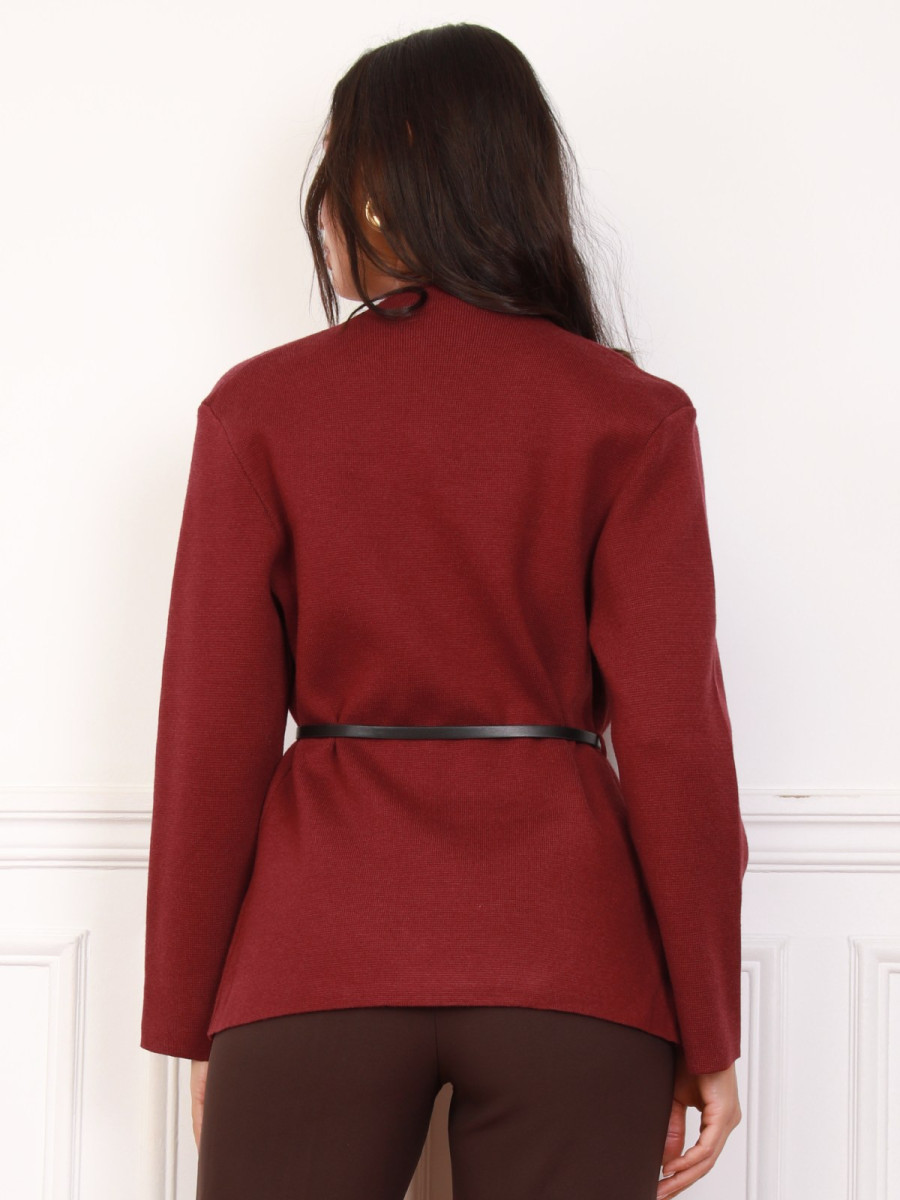 Gilet Bordeaux Pour Fille Taille 5 Ans - Cache-cœur Manches Longues - Marque R - Occasion Très Bon état