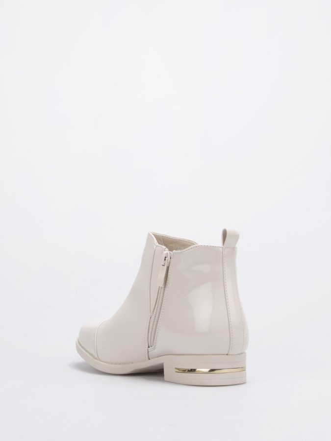 Chelsea bi-matières à détails dorés