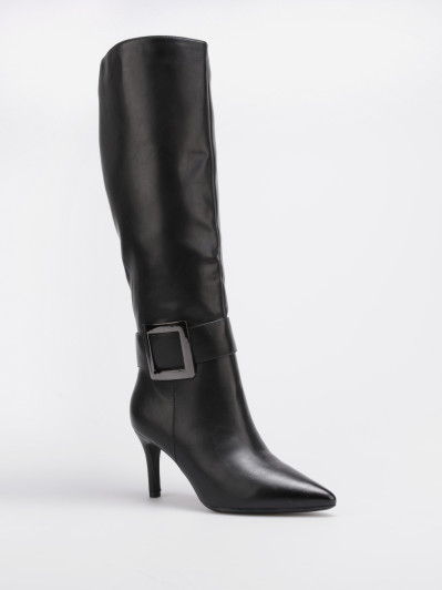 Bottes noires à boucle carré XXL