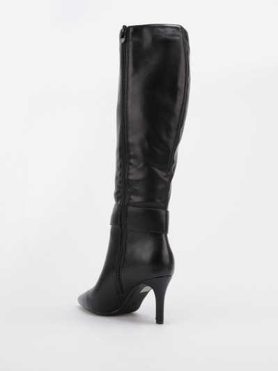 Bottes noires à boucle carré XXL