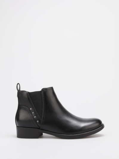 Bottines Chelsea noires à détails cloutés