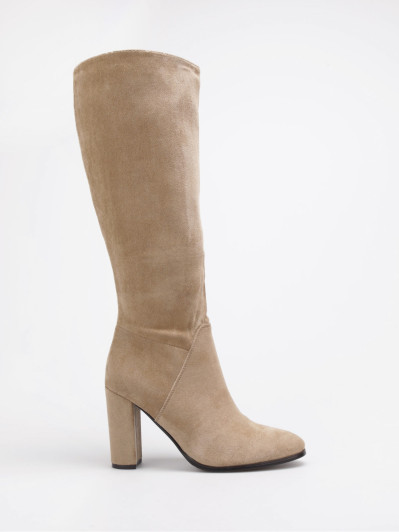 Bottes en suédine style rétro