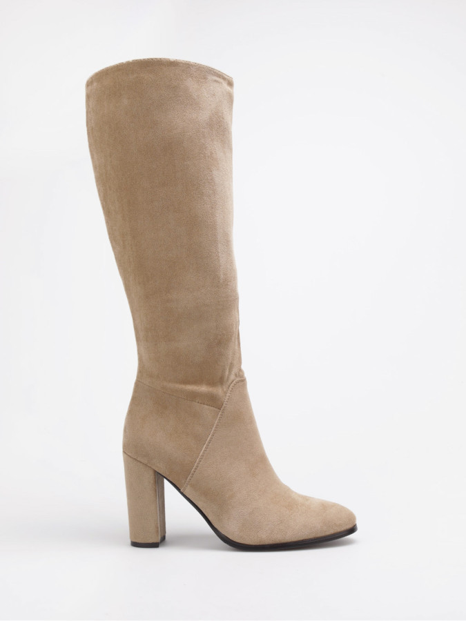 Bottes en suédine style rétro