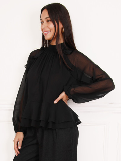 Blouse ample à volants