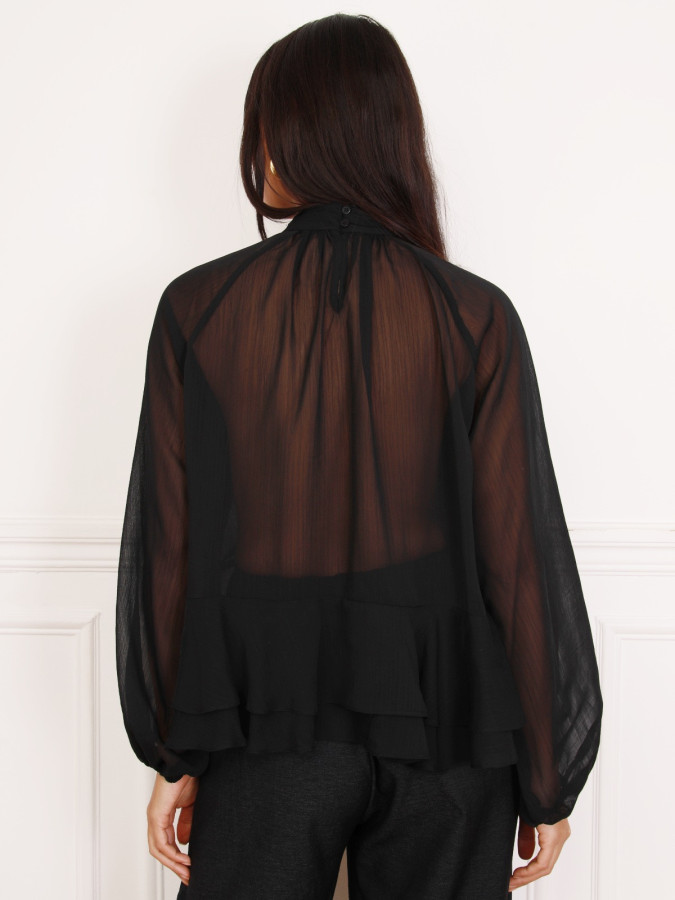 Blouse ample à volants