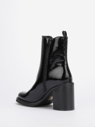 Bottines chelsea noires vernies