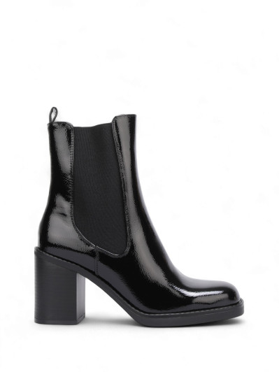 Bottines chelsea noires vernies