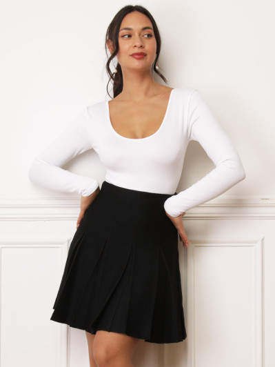 Body sculptant manches longues blanc