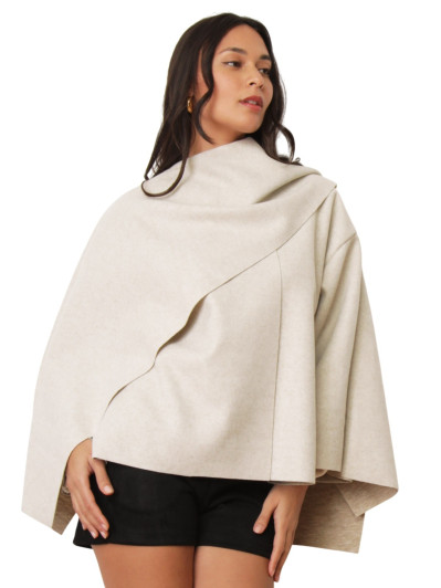 Cape écharpe beige