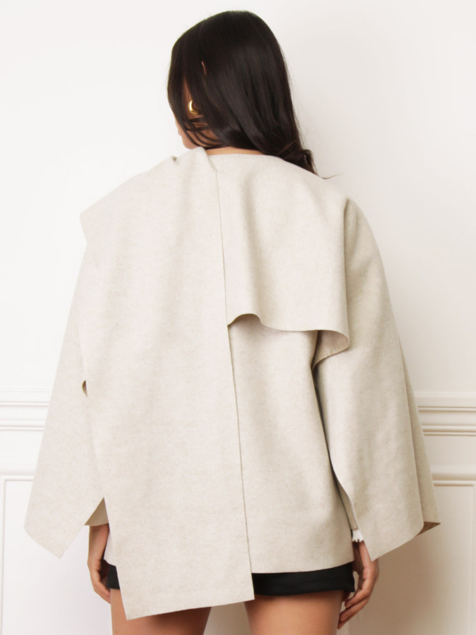 Cape écharpe beige