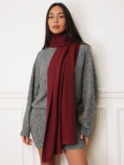 Écharpe unie toucher cachemire