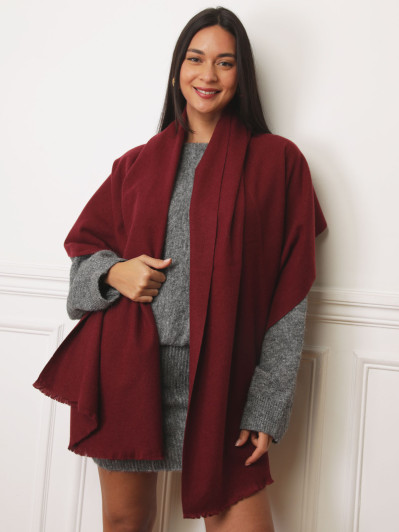 Écharpe unie toucher cachemire