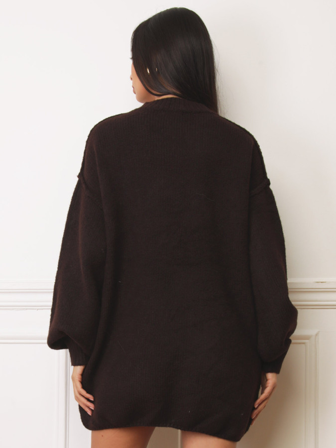 Robe pull ample à coutures apparentes