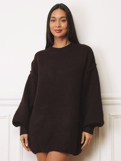 Robe pull ample à coutures apparentes