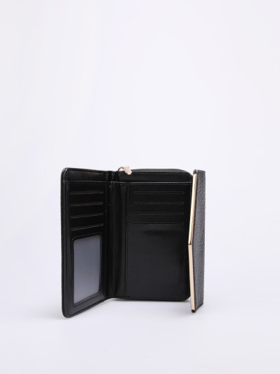 Portefeuille style pochette enveloppe noir