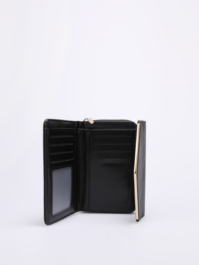 Portefeuille style pochette enveloppe noir