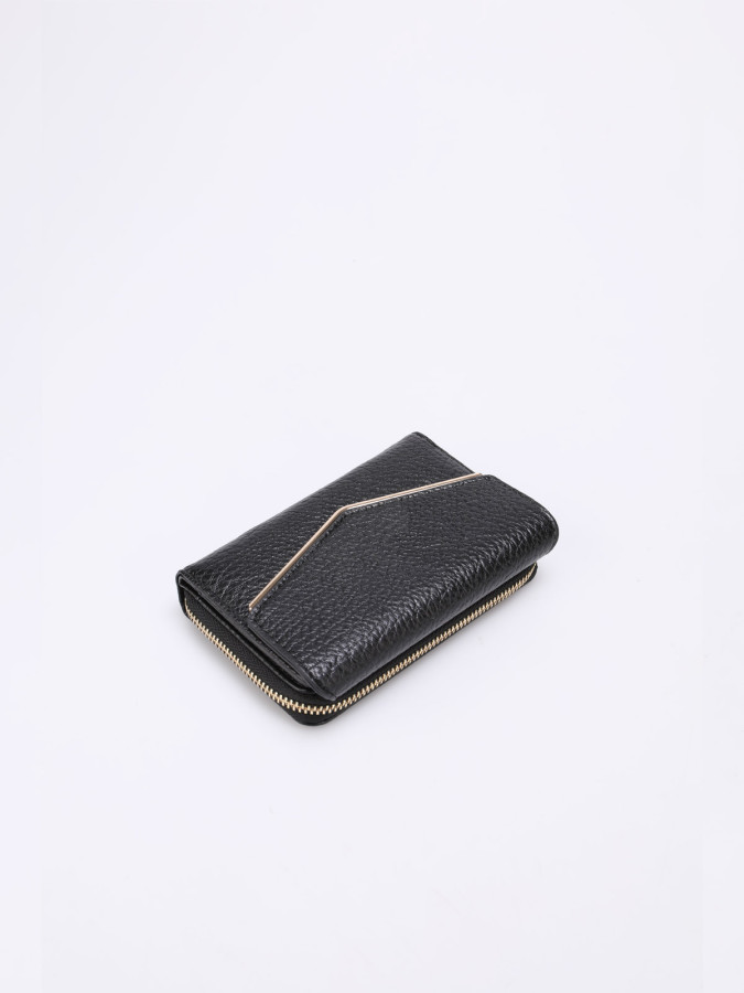 Portefeuille style pochette enveloppe noir