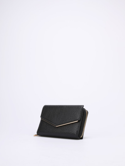 Portefeuille style pochette enveloppe noir