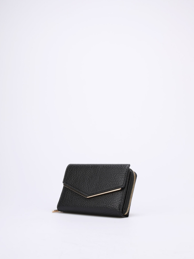 Portefeuille style pochette enveloppe noir